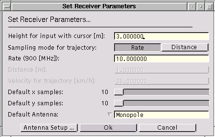 RadioTracer Dialog Box