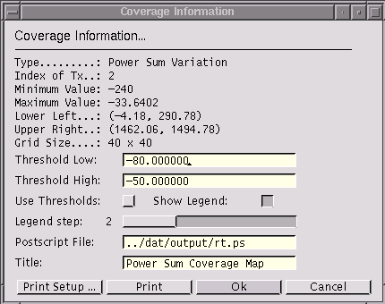 RadioTracer Dialog Box