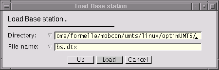 optimUMTS Dialog Box