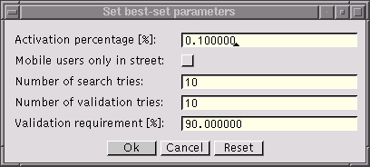 optimUMTS Dialog Box