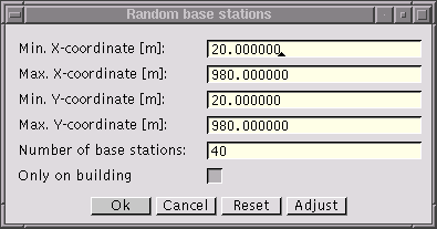 optimUMTS Dialog Box